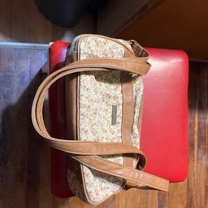 Longaber brown floral shoulder bag purse